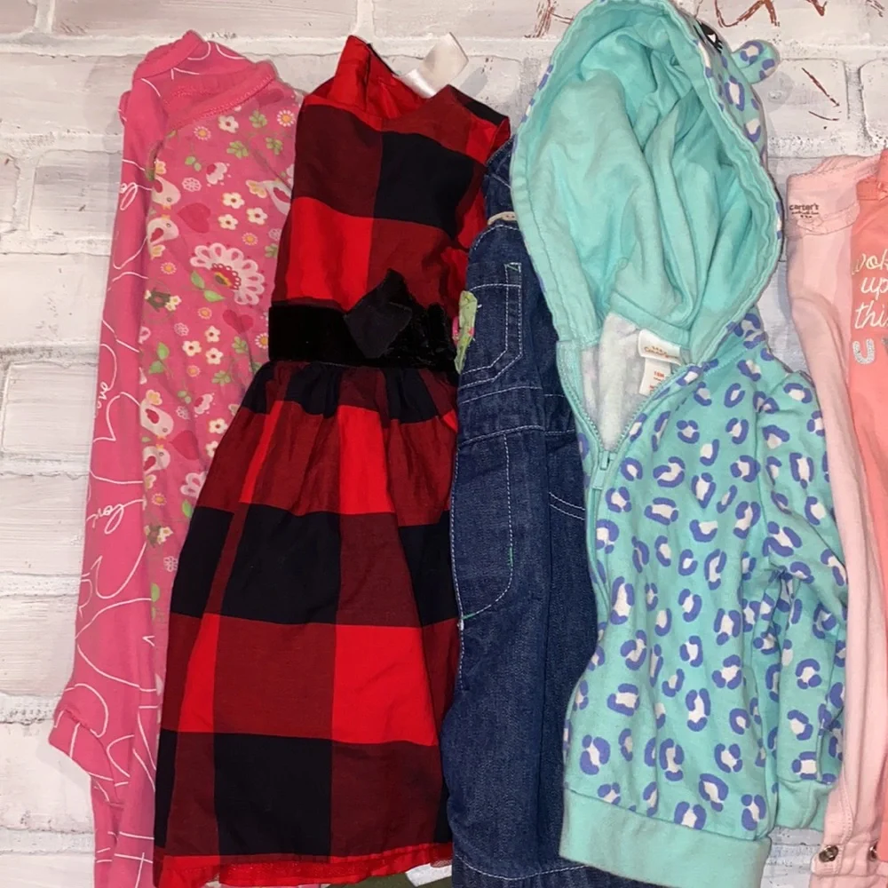 Babygirl toddler 18m spring & summer top footie shorts bundle!